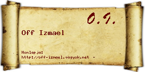 Off Izmael névjegykártya